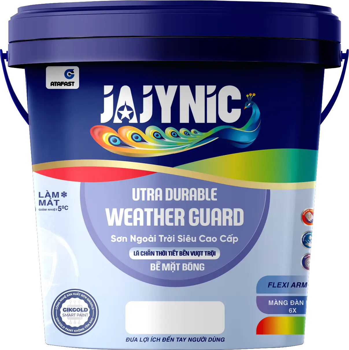 JAJYNIC Ultra Durable Weather Guard Sơn ngoài trời siêu cao cấp Lá chắn thời tiết sức bền vượt trội Bề Mặt Bóng