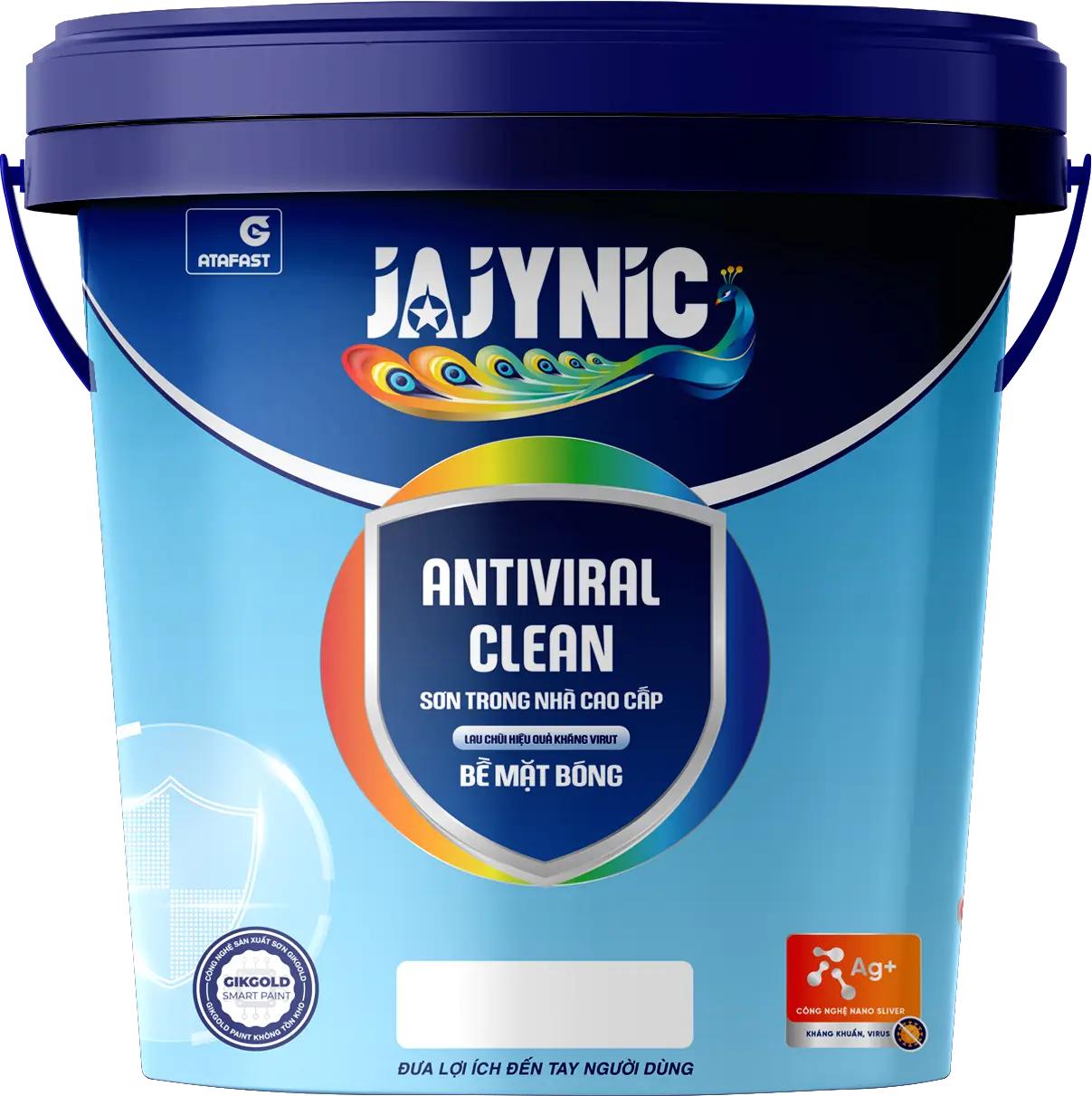 JAJYNIC Antiviral Clean Sơn trong nhà cao cấp Lau chùi hiệu quả kháng Vỉrut Bề Mặt Bóng