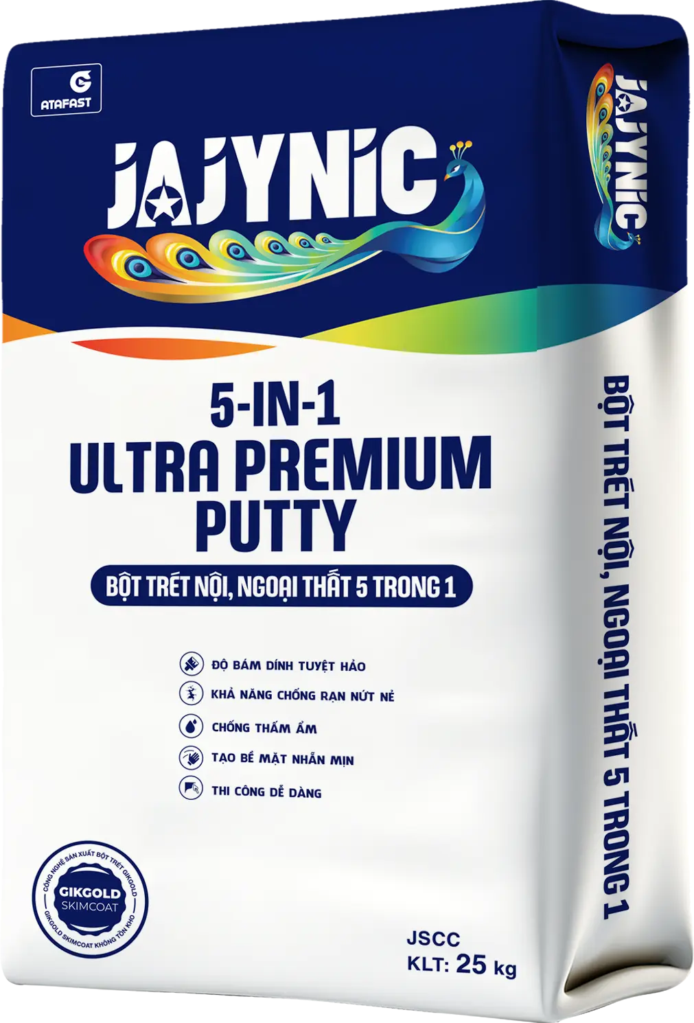 JAJYNIC 5 in 1 Ultra Premium Putty Bột trét nội, ngoại thất 5 trong 1