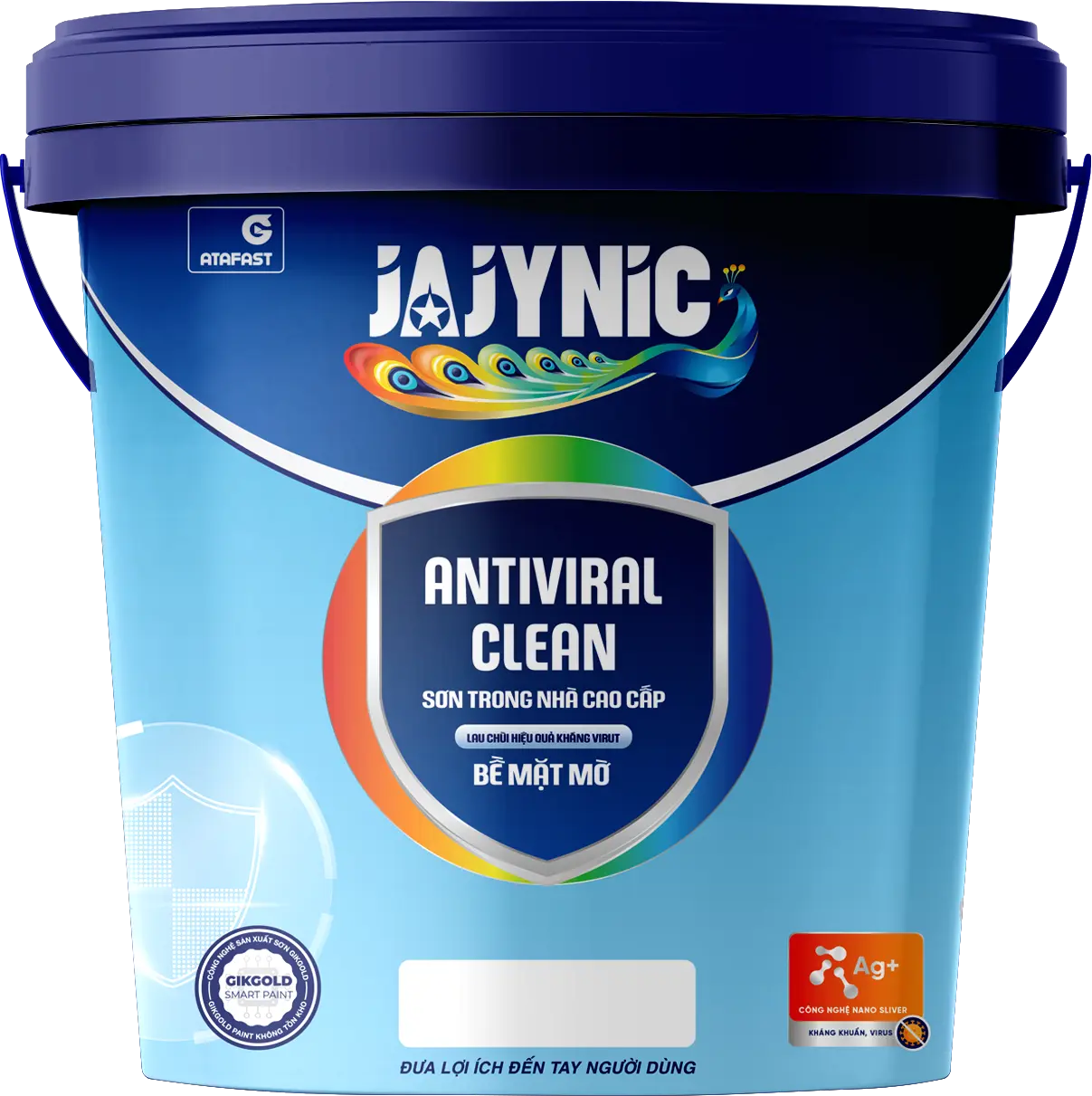JAJYNIC Antiviral Clean Sơn trong nhà cao cấp Lau chùi hiệu quả kháng Vỉrut Bề Mặt Mờ